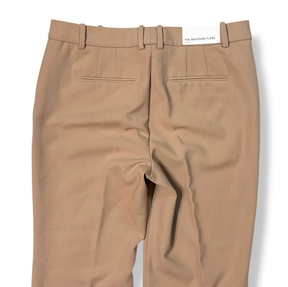 ANN TAYLOR Tan Madison Flare Trousers The Kate Fit (Curvy) Size 8 - Picture 7 of 10